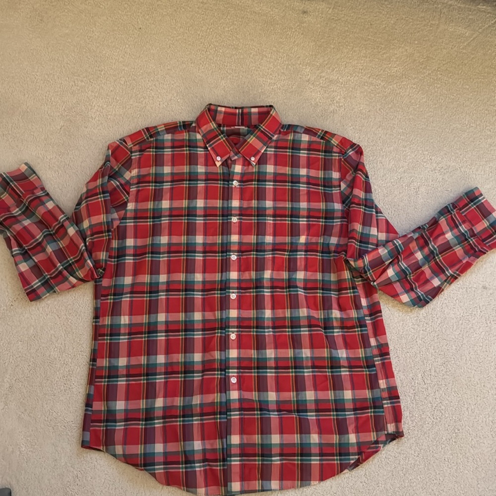J.Crew Summer Plaid Shirt, XL